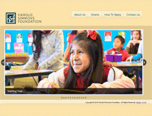 Tablet Screenshot of haroldsimmonsfoundation.org
